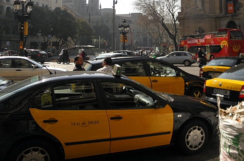 Taxibilar i Barcelona