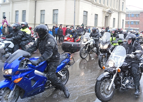 Motorcyklar i paraden
